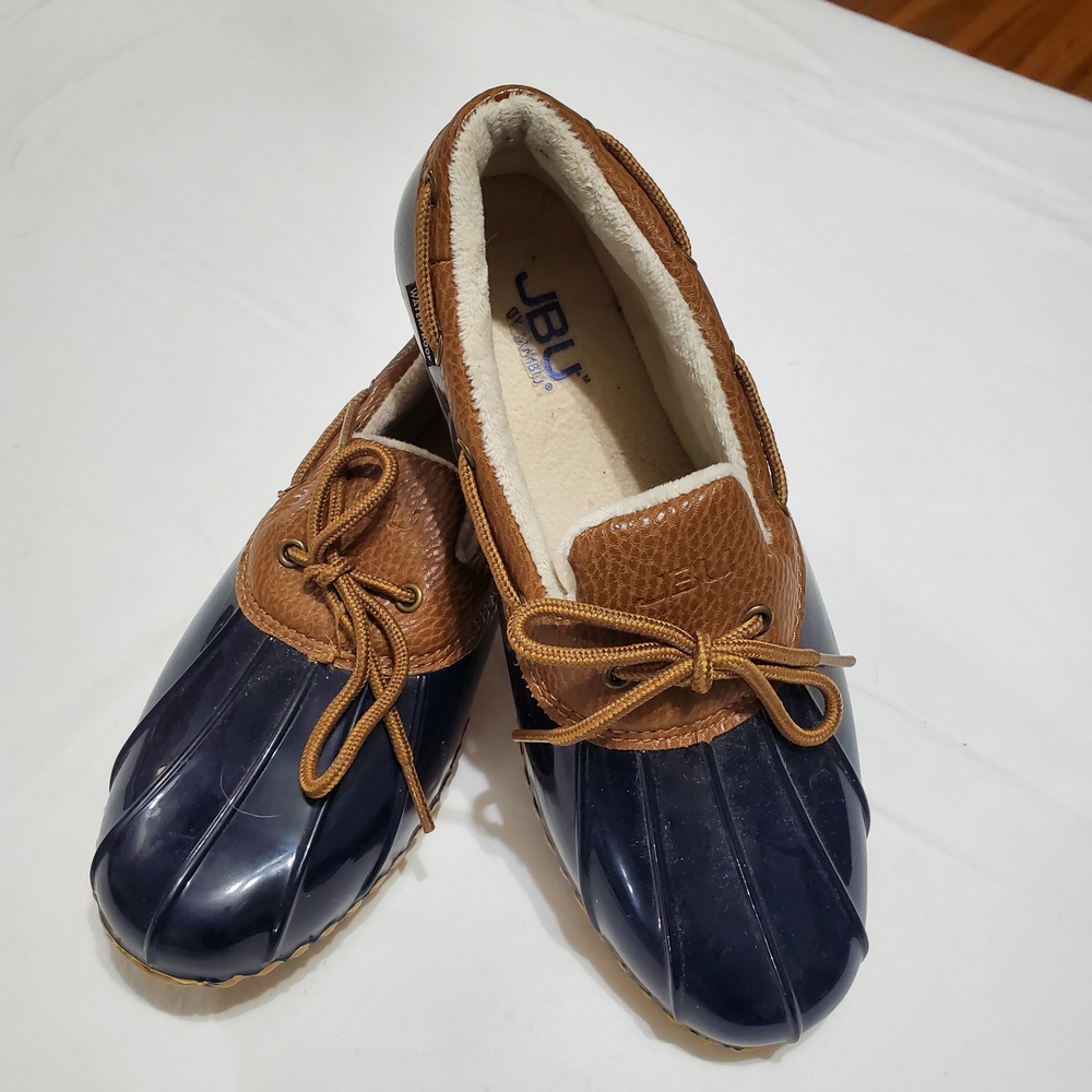 JBU by Jambu Duck Shoes Women 8 Waterproof Fleece Lined Slip On Rain Shoes